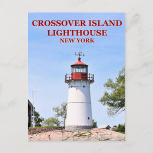 Crossover Island Lighthouse, New York Postcard