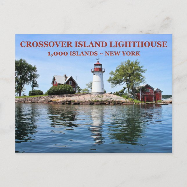 Crossover Island Lighthouse, New York Postcard (Front)