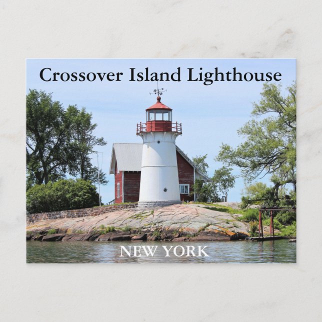 Crossover Island Lighthouse, New York Postcard (Front)