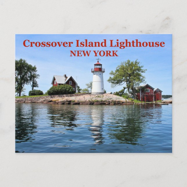 Crossover Island Lighthouse, New York Postcard (Front)