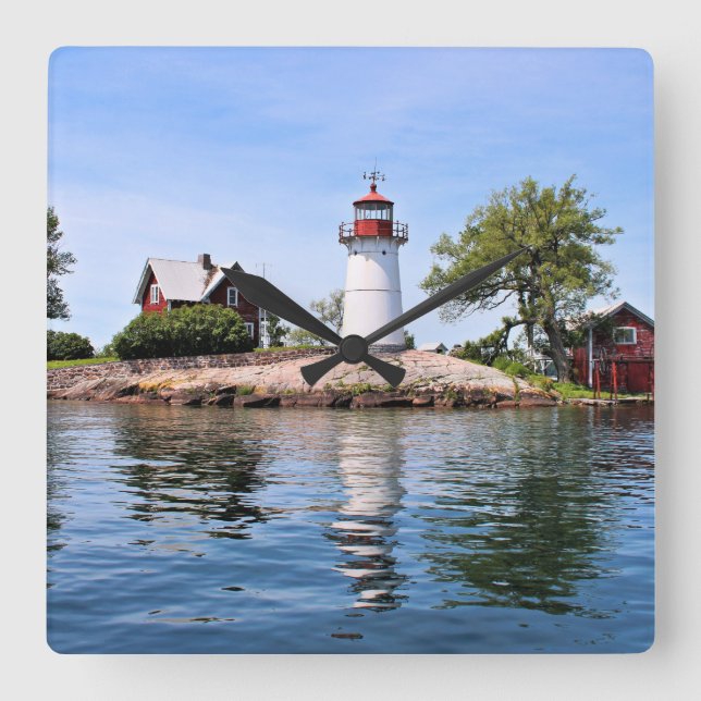 Crossover Island Lighthouse, New York Wall Clock (Front)
