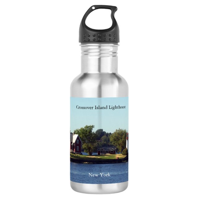 Crossover Island Lighthouse water bottle (Front)