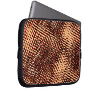 Crossrisks and snow in peach or salmon laptop slee