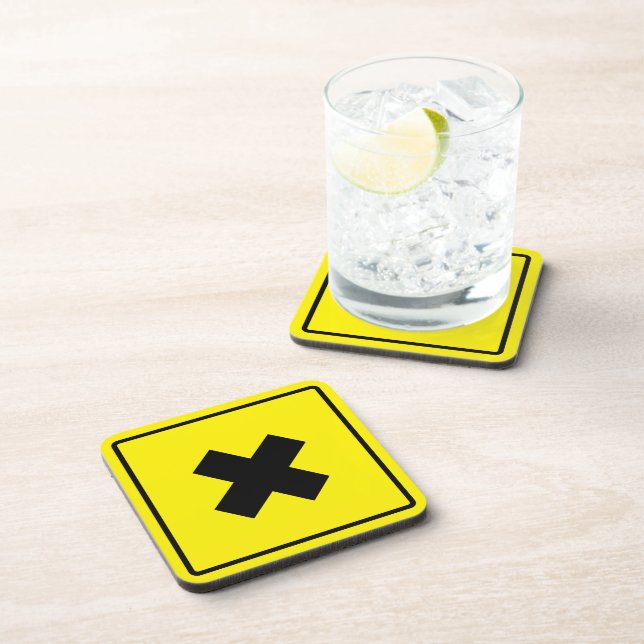 Crossroad Hard Plastic Coaster (Right Side)