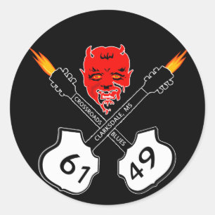 Crossroads Blues Devil Sticker