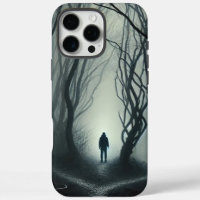 Crossroads in the Fog - Gloomy Forest Art Print