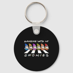 Crosswalk Fun christmas hanging with my gnomies Fr Key Ring