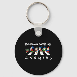 Crosswalk Fun Christmas Hanging With My Gnomies Fr Key Ring