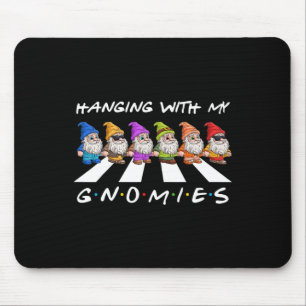 Crosswalk Fun christmas hanging with my gnomies Fr Mouse Pad