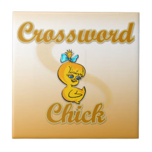 Crossword Chick Ceramic Tile