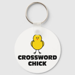 Crossword Chick Key Ring