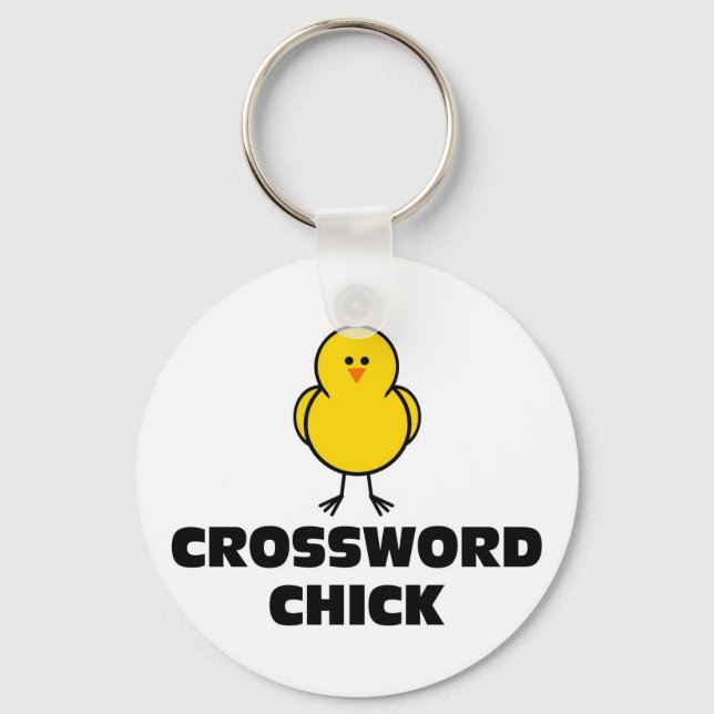Crossword Chick Key Ring (Front)