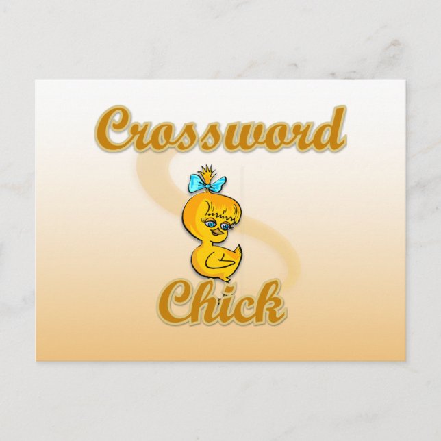 Crossword Chick Postcard (Front)