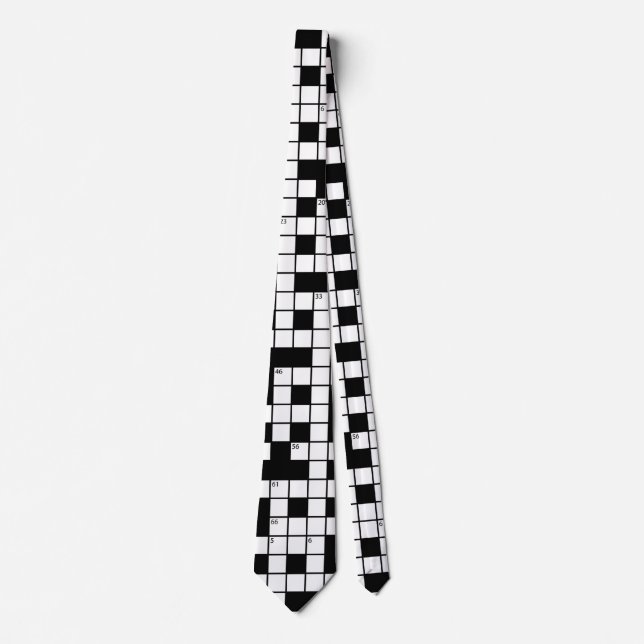 Crossword pattern tie (Front)