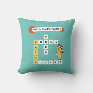 Crossword Puzzle Champ: Will Solve For Coffee Cushion