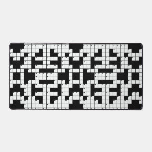 Crossword Puzzle Design Desk Mat
