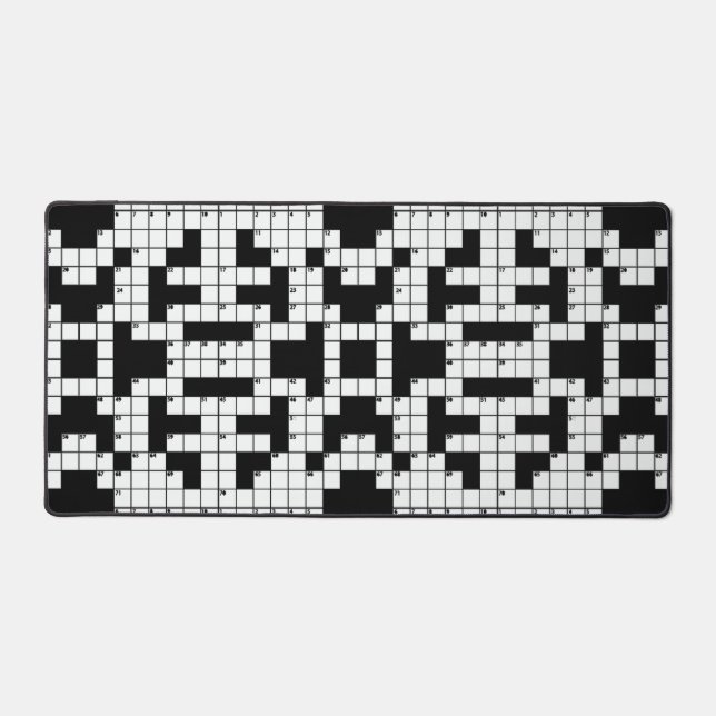 Crossword Puzzle Design Desk Mat (Front)