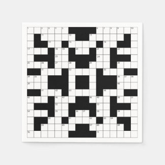 Crossword Puzzle Design Paper Napkin