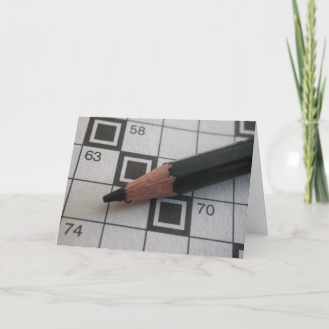 Crossword puzzle for men in their forties birthday card (Front)