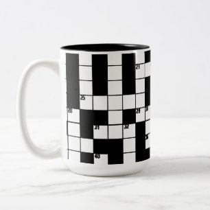 Crossword Puzzle Grid Pattern Mug