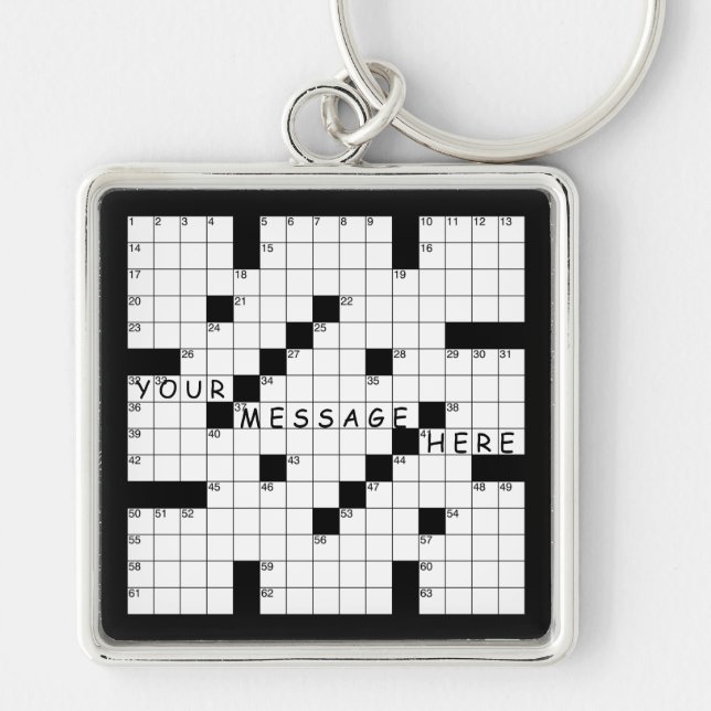 Crossword Puzzle Key Ring (Front)
