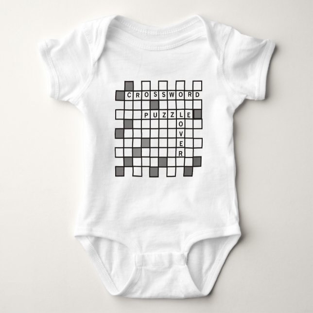 Crossword Puzzle Lover Baby Bodysuit (Front)