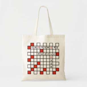 Crossword Puzzle Lover red Tote Bag