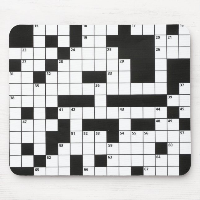 Crossword Puzzle pattern Mouse Pad (Front)