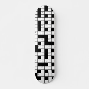Crossword Puzzle Pattern Skateboard