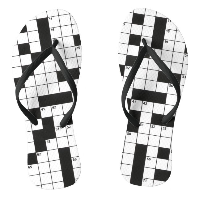 Crossword Puzzle Pattern Thongs (Footbed)