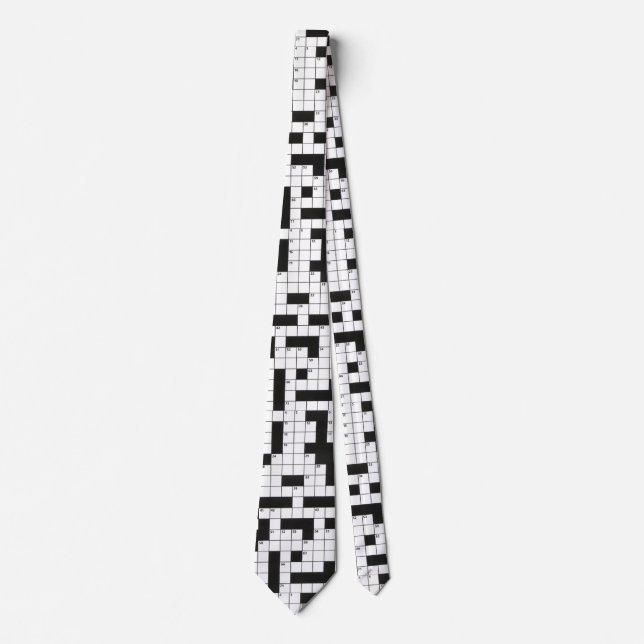 crossword puzzle pattern tie (Front)