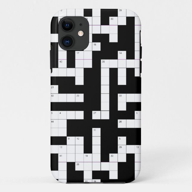 Crossword puzzle phone case - fill in the blanks (Back)