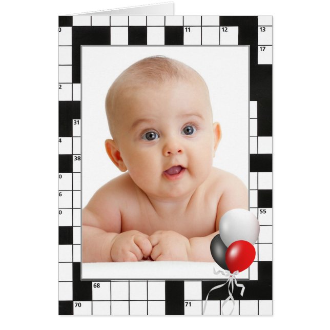 Crossword Puzzle photo card (Front)