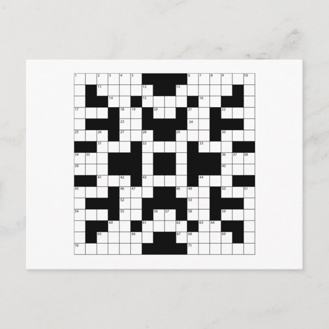 Crossword Puzzle Postcard (Front)