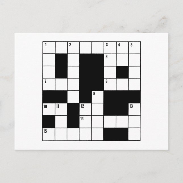 Crossword Puzzle Postcard (Front)