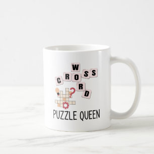 Crossword puzzle queen coffee mug