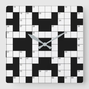 Crossword Puzzle  Square Wall Clock