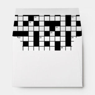Crossword Puzzle Theme Birthday Envelope