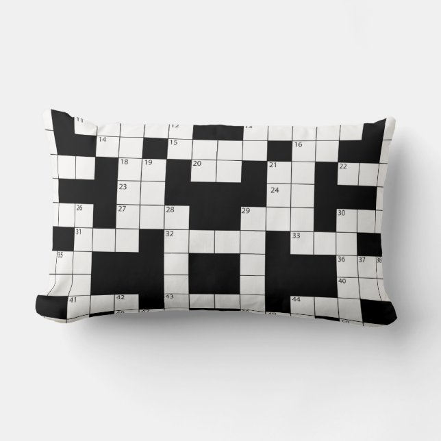 Crossword Puzzle  Throw Pillow (Front)