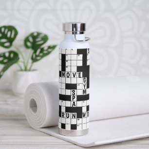 Crossword Puzzle With Words Water Bottle