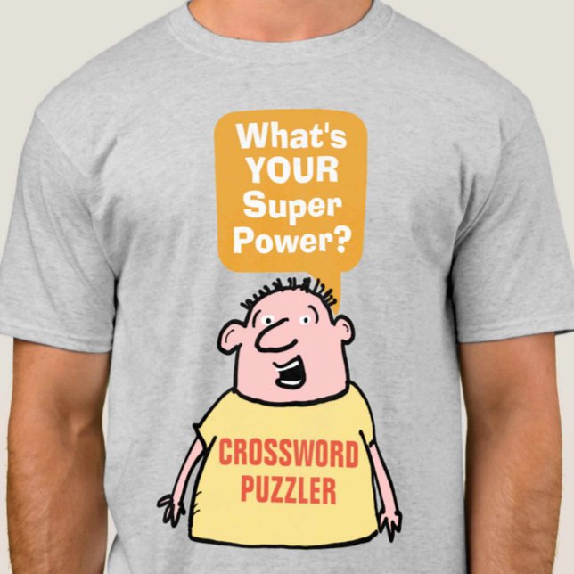 Crossword Puzzler Super Power. T-Shirt (Creator Uploaded)