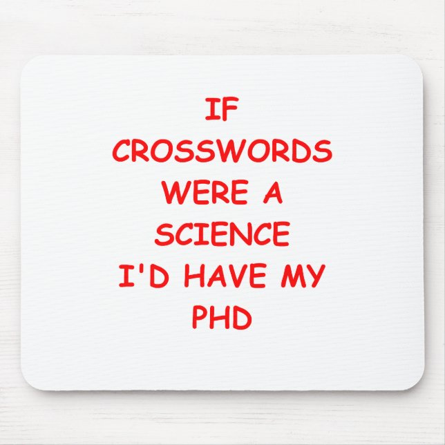 crossword puzzles mouse pad (Front)