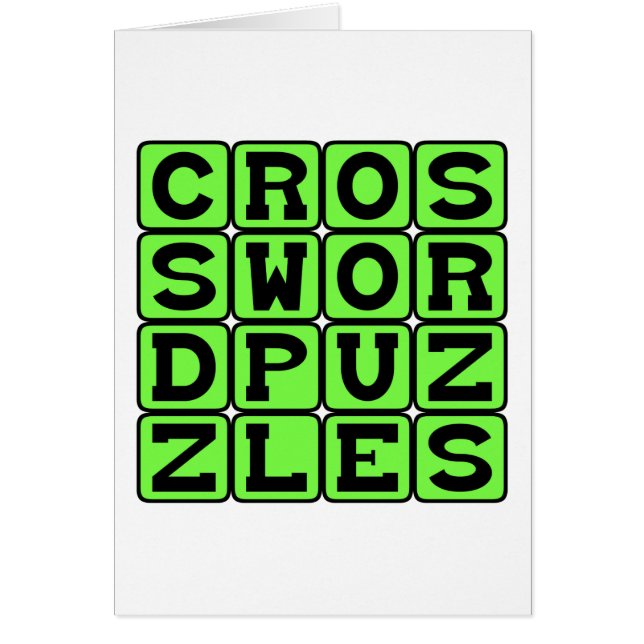 Crossword Puzzles, Word Puzzles (Front)