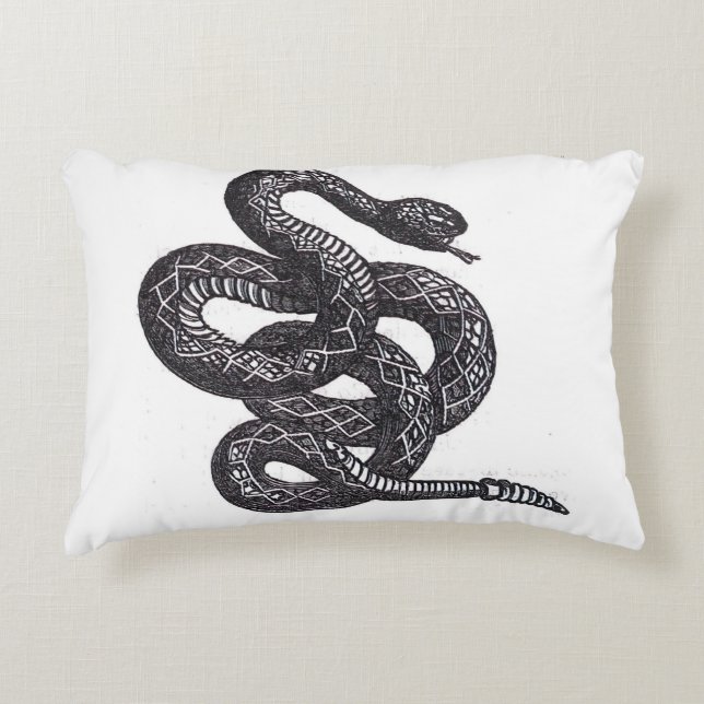 Crotalus Cascavella Snake (Venemous Pit Viper) Decorative Cushion (Front)