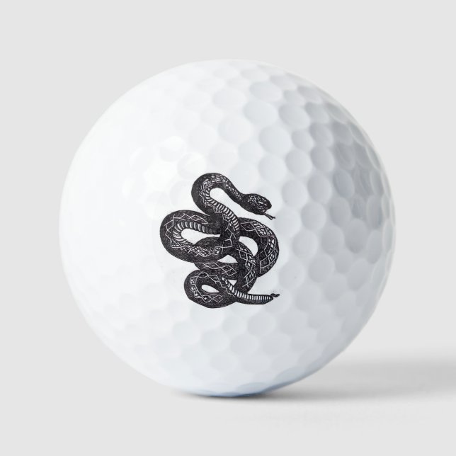 Crotalus Cascavella Snake (Venemous Pit Viper) Golf Balls (Front)