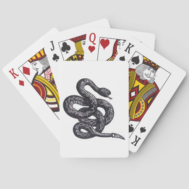 Crotalus Cascavella Snake (Venemous Pit Viper) Playing Cards (Back)