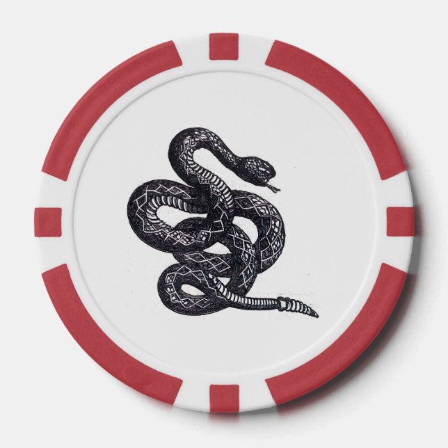 Crotalus Cascavella Snake (Venemous Pit Viper) Poker Chips (Front)