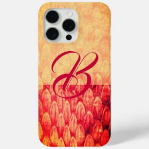 CROTALUS MONOGRAM Antique Red Yellow iPhone 15 Pro Max Case