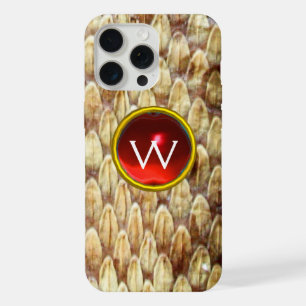 CROTALUS RED RUBY GEM MONOGRAM iPhone 15 PRO MAX CASE