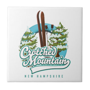 Crotched mountain new hampshire ski logo ceramic tile